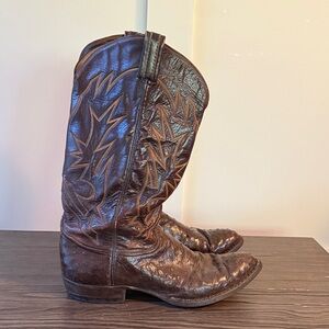 Vintage Tony Lama Ostrich Western Boots